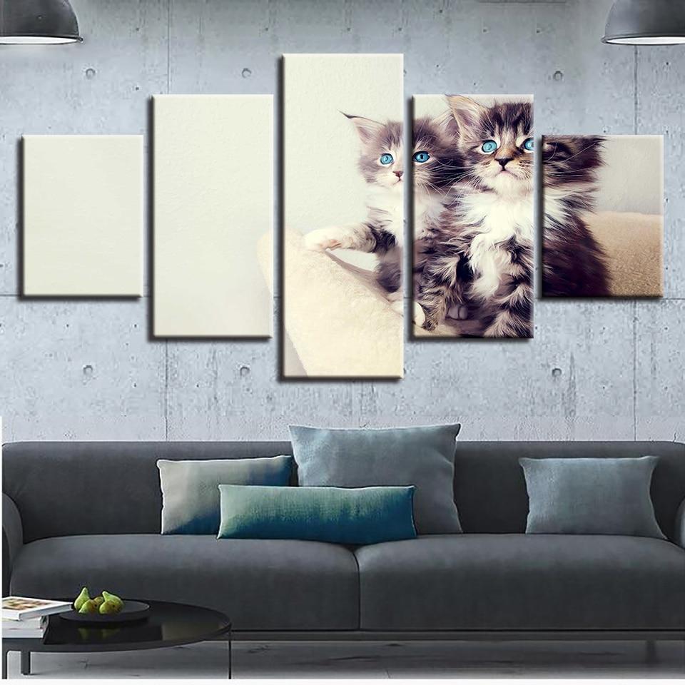 Very Lovely Cats Blue Eyes – Animal Canvas Wall Art