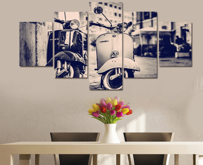 Vespa Scooter – Automatic Canvas Wall Art