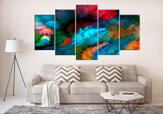 Vibrant Colorful Bright Multicolor – Abstract Canvas Wall Art