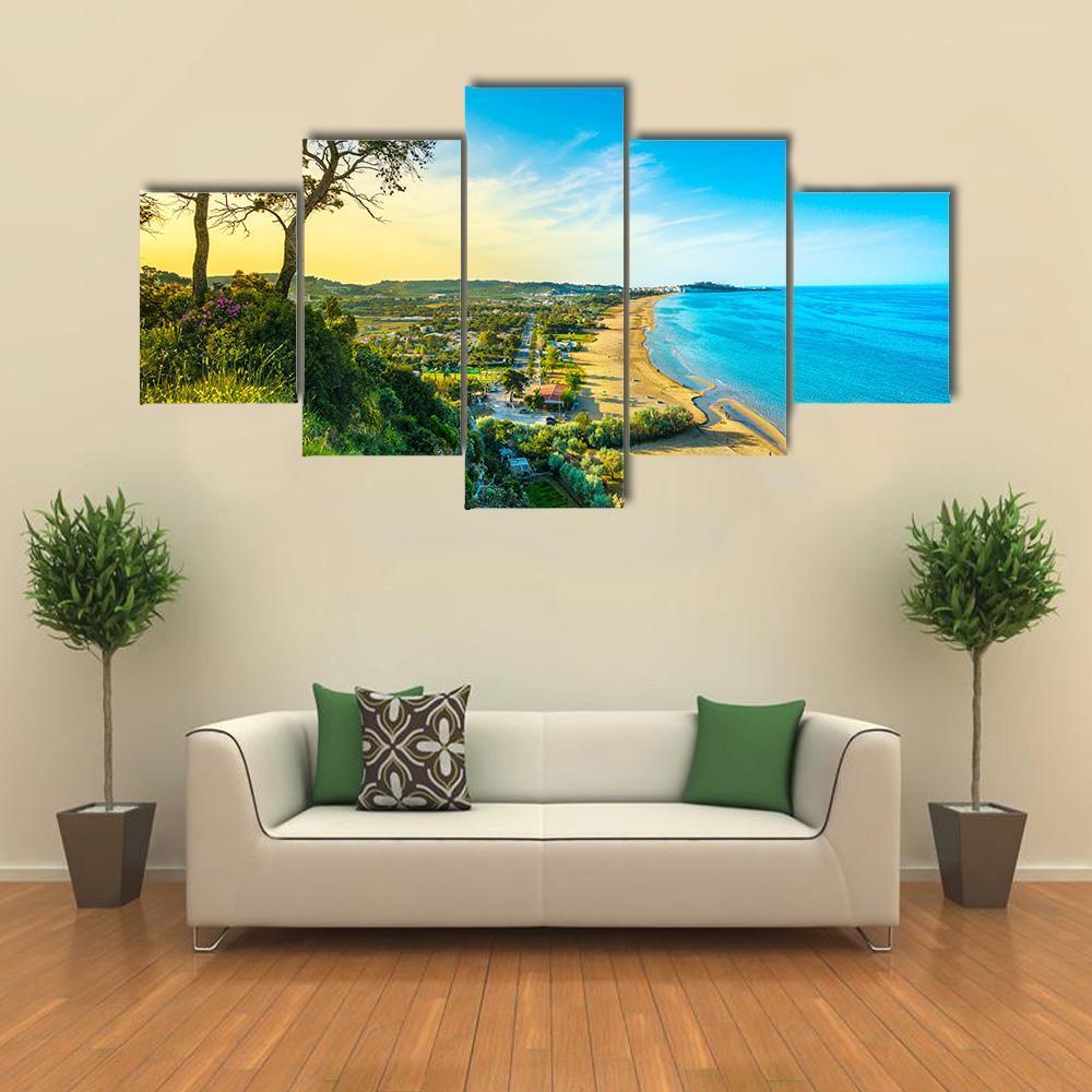 Vieste And Pizzomunno Beach View – Nature Canvas Wall Art