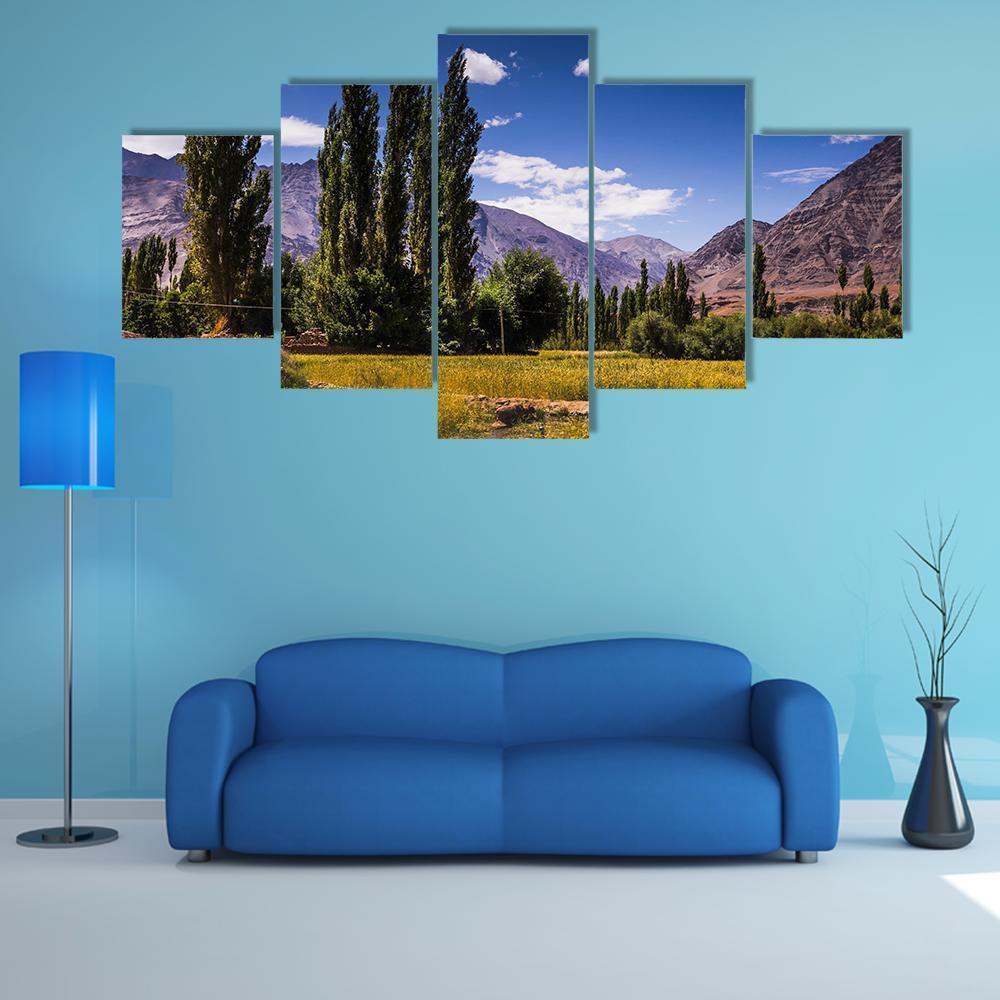 View Along The Road In Leh, Ladakh – Nature Canvas Wall Art