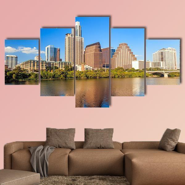 View Of Austin Texas Downtown Skyline – Nature Canvas Wall Art