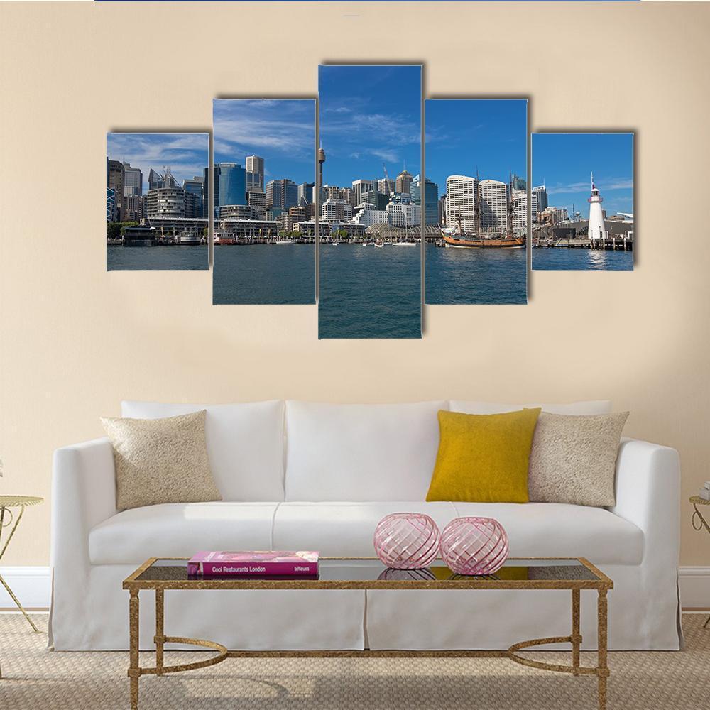 View Of Cape Bowling Green Lighthouse – Nature Canvas Wall Art