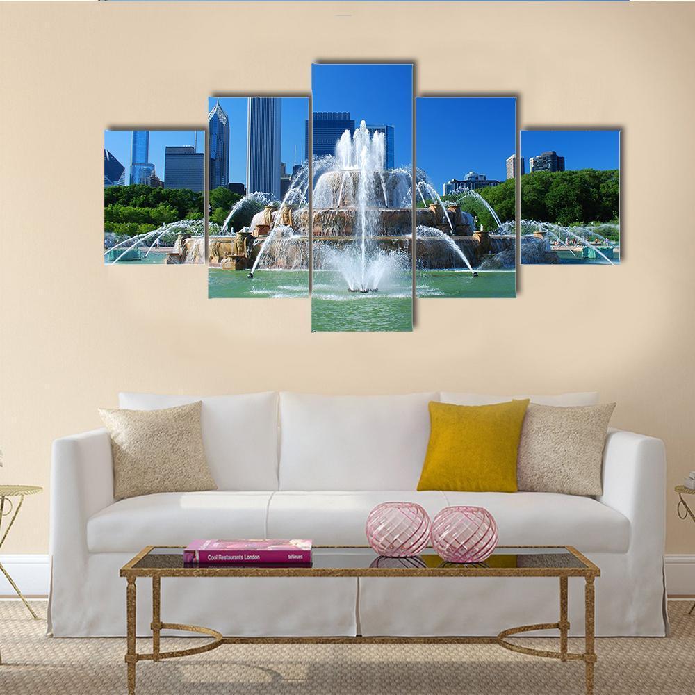 View Of Downtown Of The City Of Chicago – Nature Canvas Wall Art