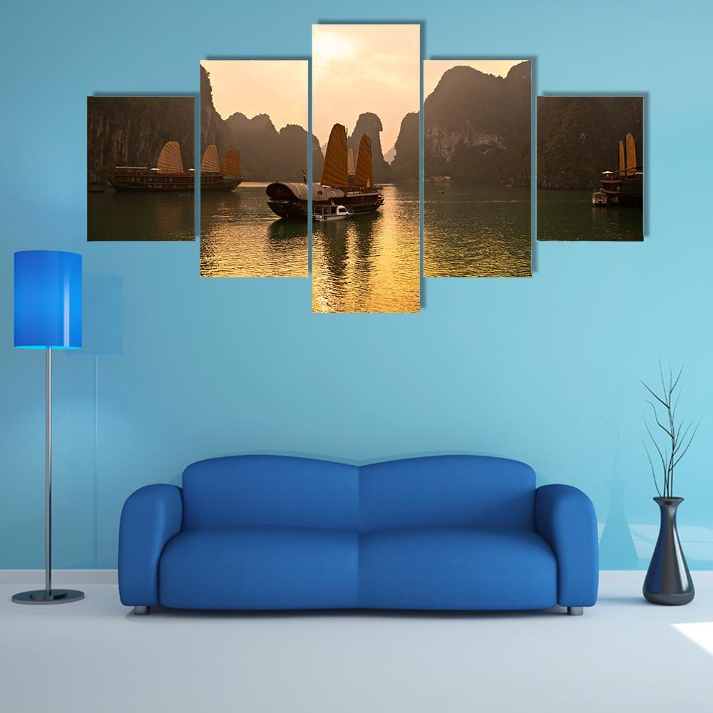 View Of Ha Long Bay In Vietnam – Nature Canvas Wall Art
