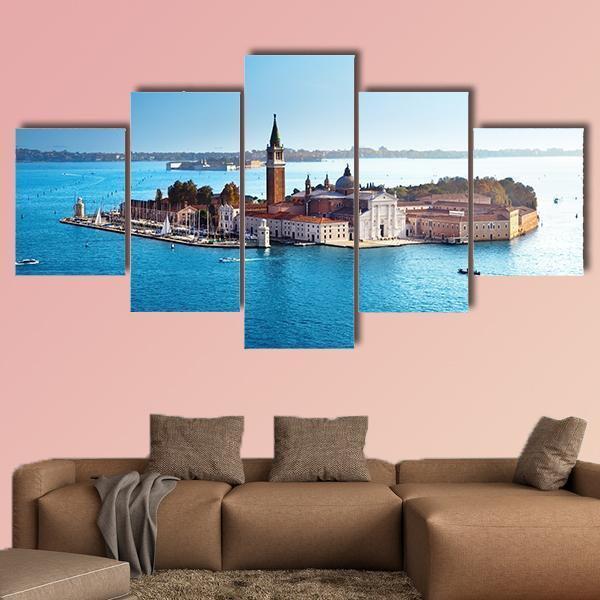 View Of San Giorgio Island In Venice – Nature Canvas Wall Art
