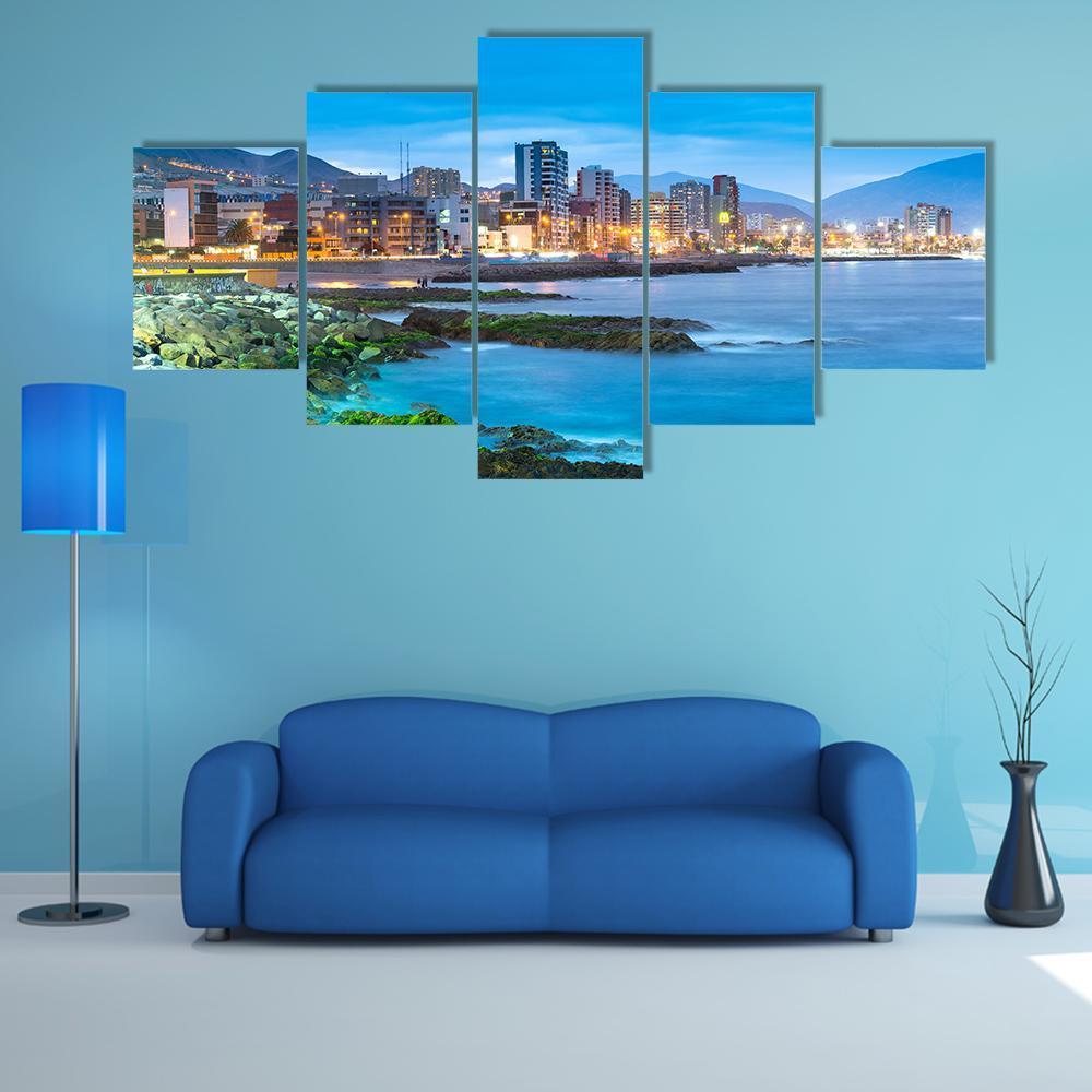 View Of The Coastline Of Antofagasta – Nature Canvas Wall Art