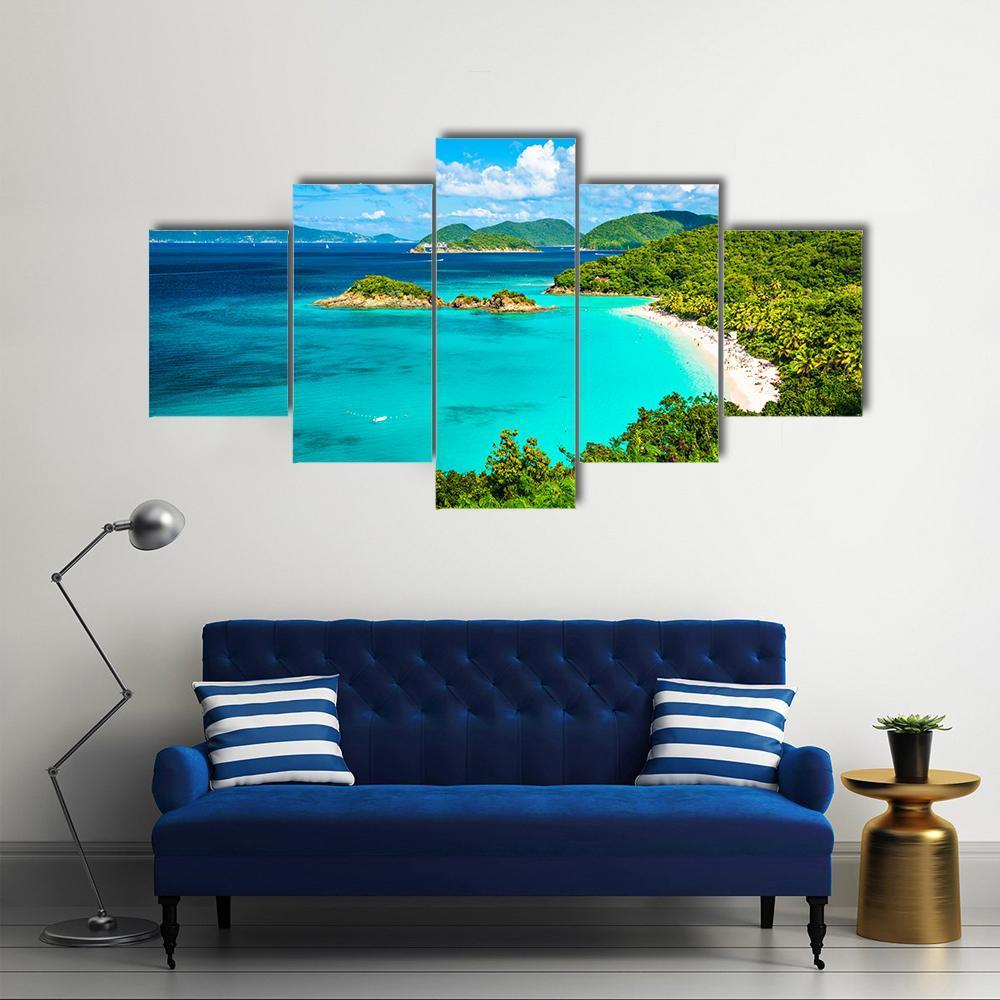 View Of Trunk Bay – Nature Canvas Wall Art