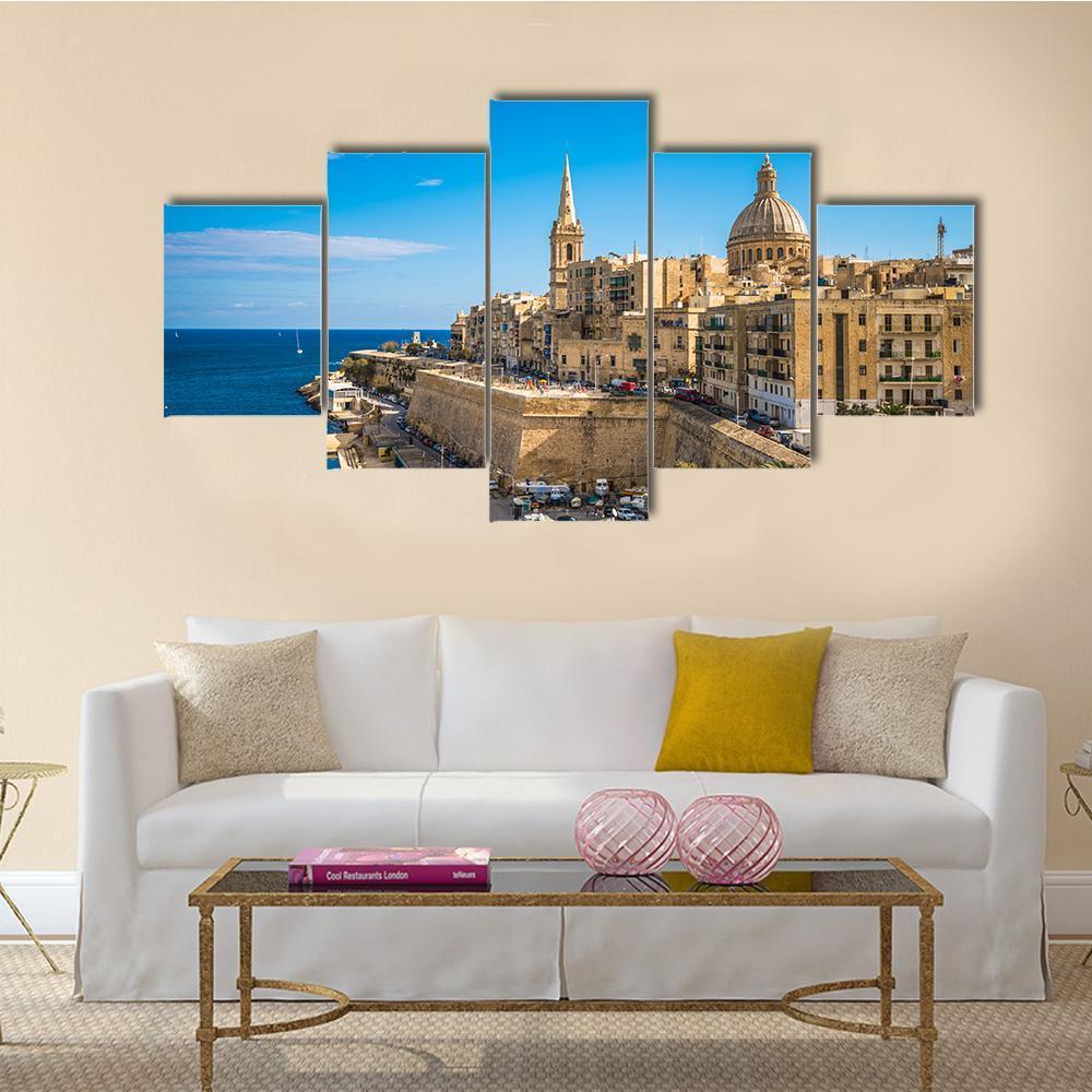 View Of Valletta City – Nature Canvas Wall Art