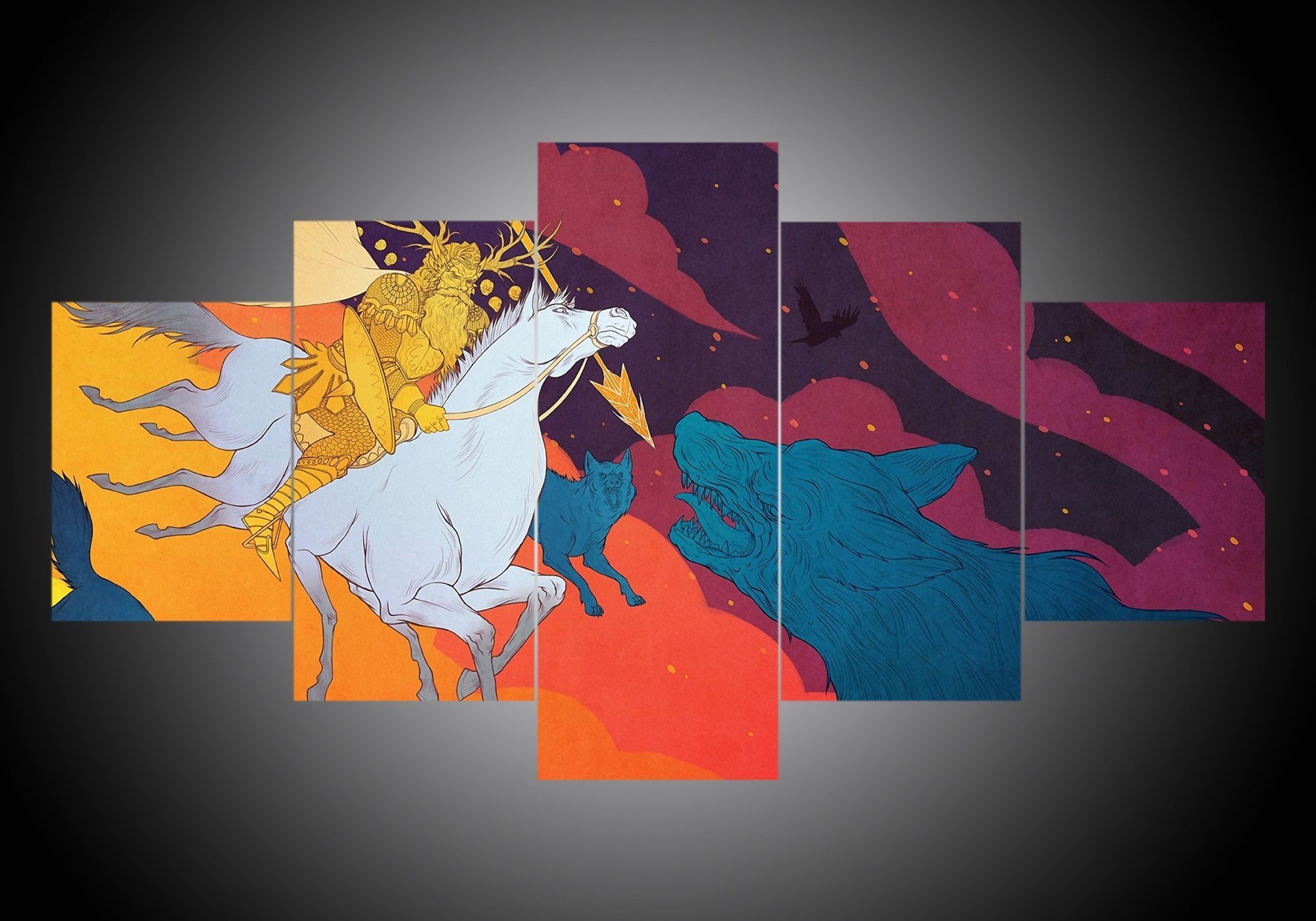 Vikings 3 – Abstract Canvas Wall Art
