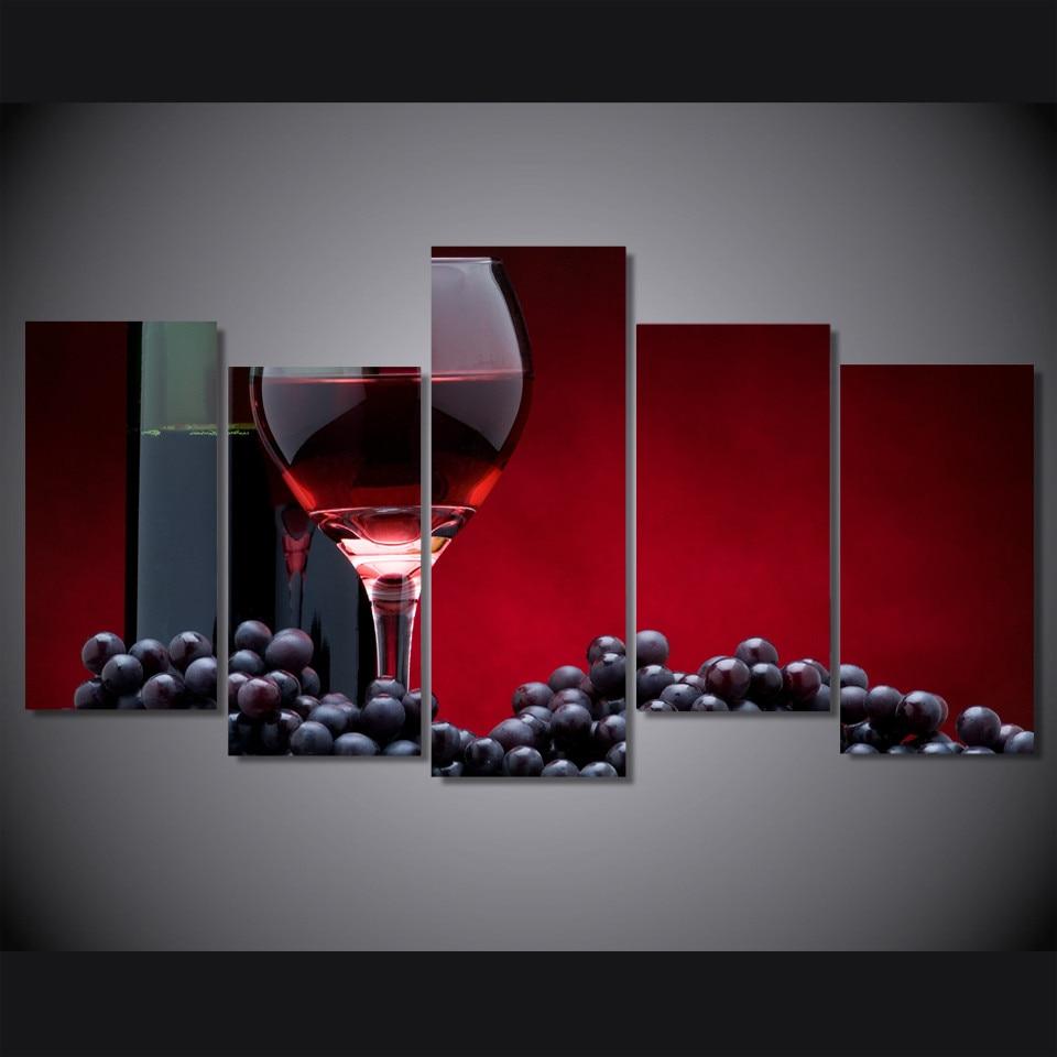 Vino Krasnoe Vinograd Butylka – Wine Canvas Wall Art