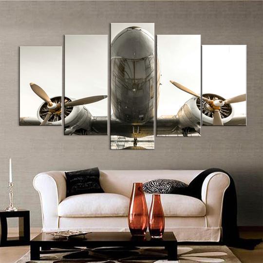 Vintage Airplane Passenger Liner – Aircraft Canvas Wall Art