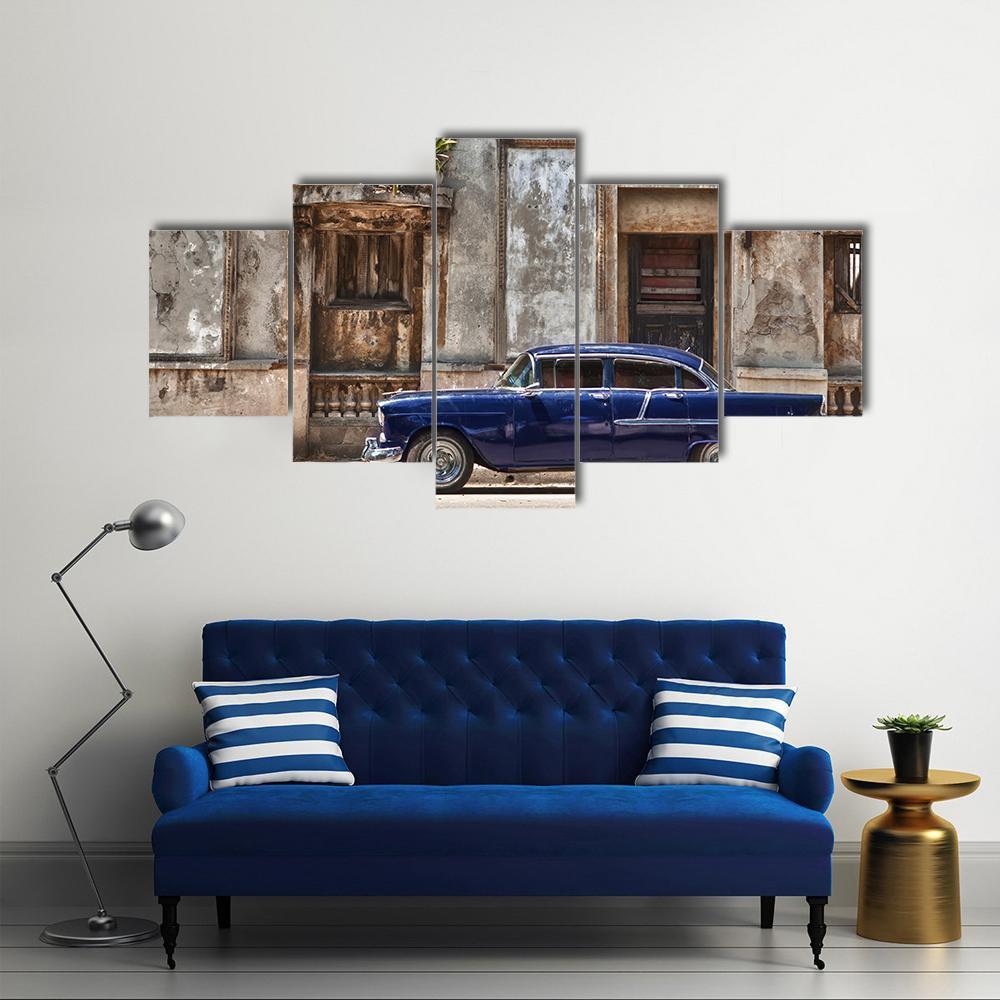 Vintage Car In Havana 1 – Automative Canvas Wall Art