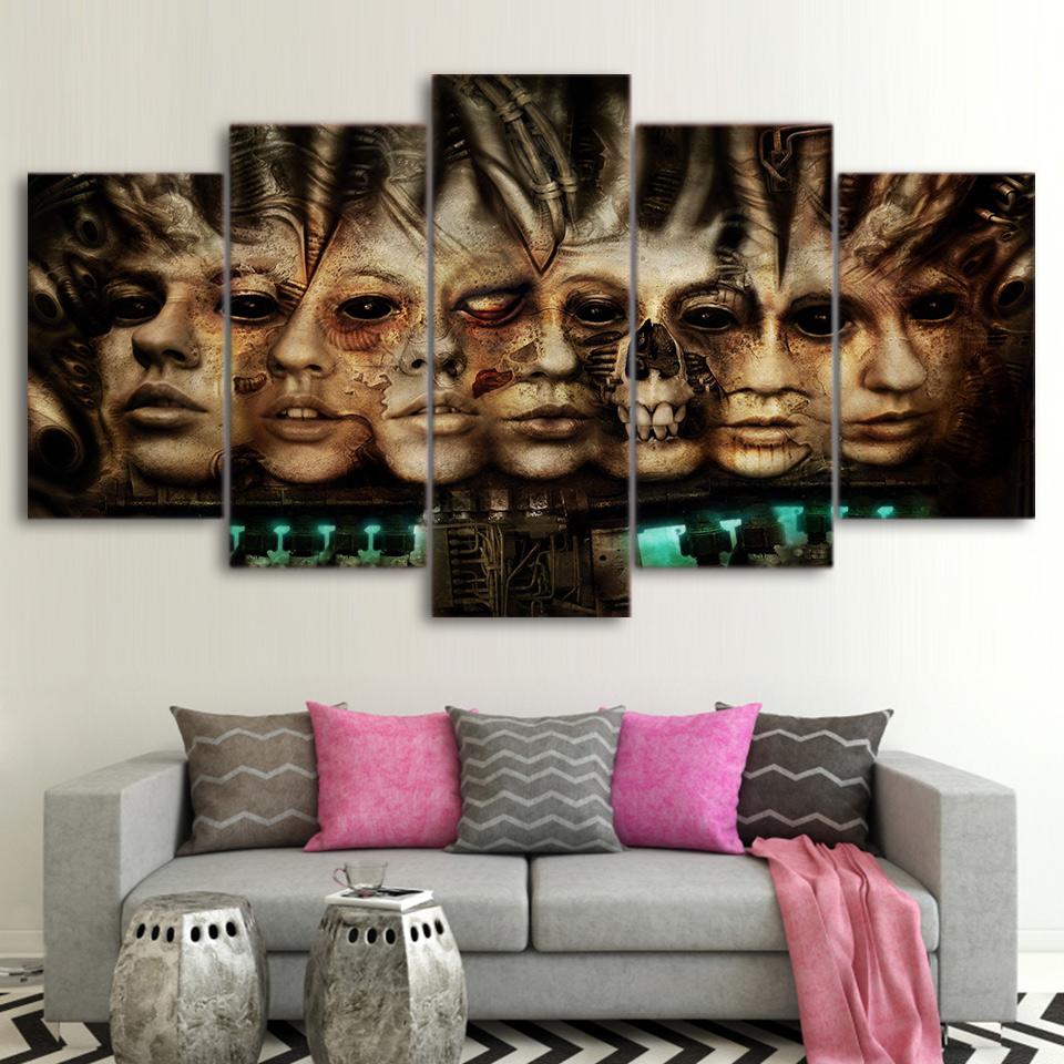 Vintage Face – Abstract Canvas Wall Art