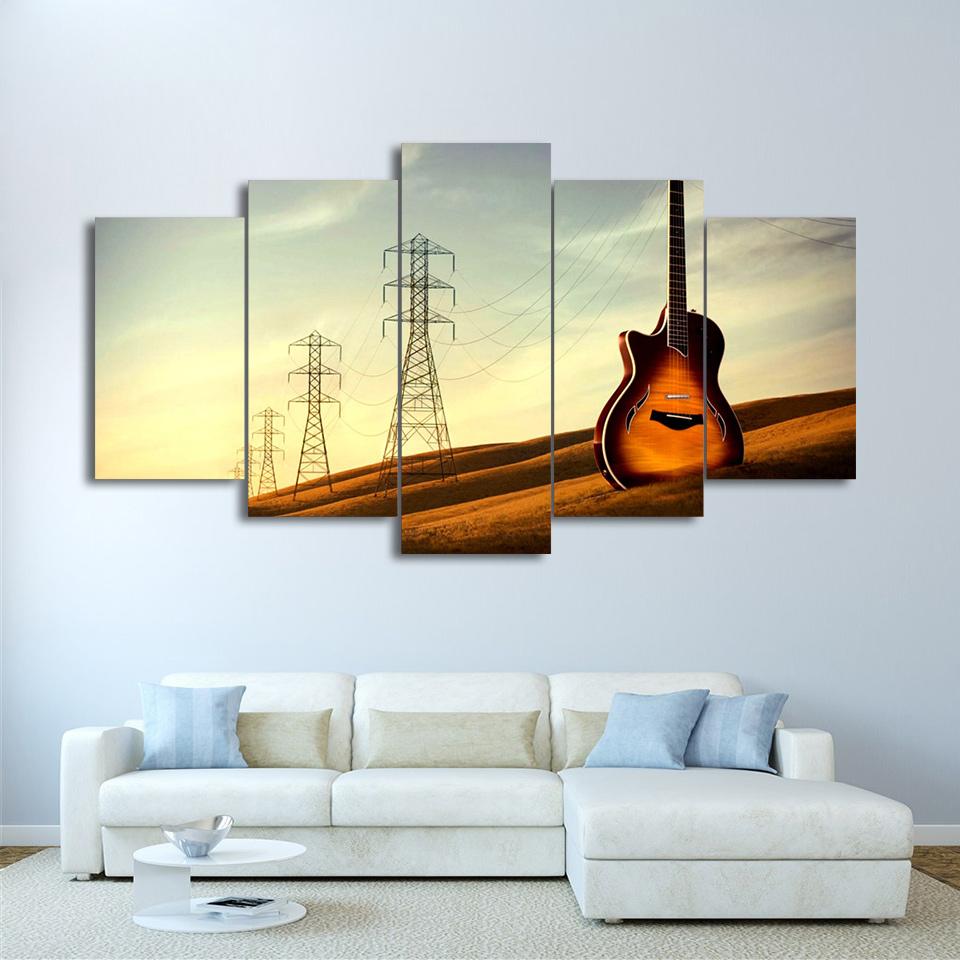Vintage Guitar – Music Canvas Wall Art