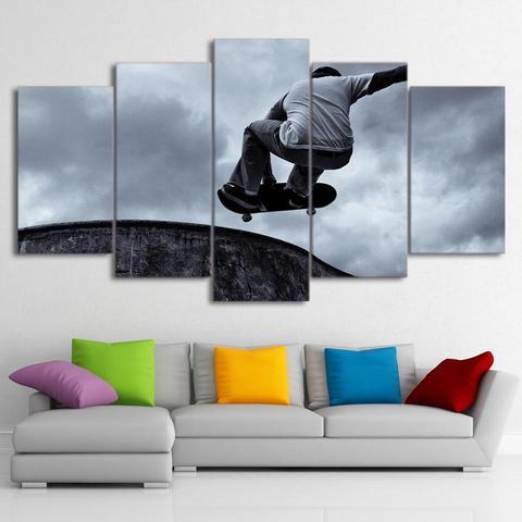 Vintage Skateboard Black And White – Sport Canvas Wall Art
