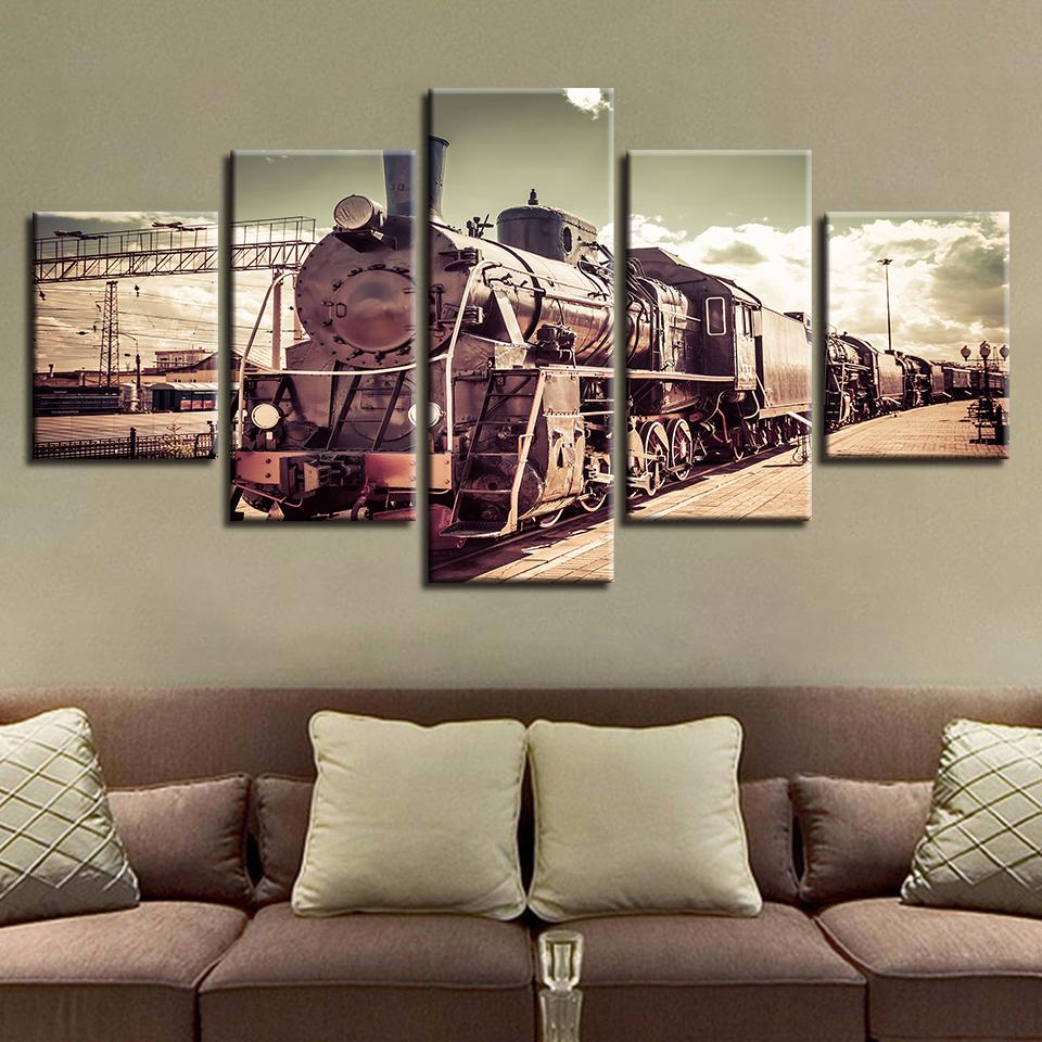 Vintage Train – Automative Canvas Wall Art