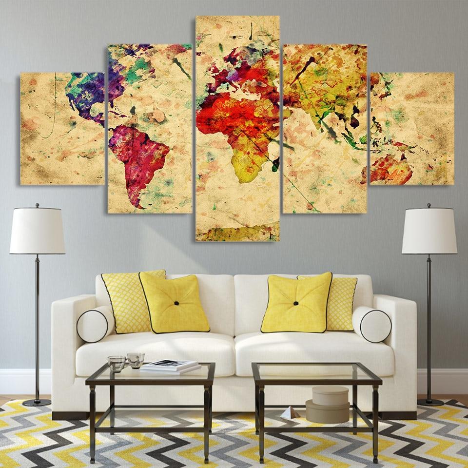 Vintage World Map 01 – World Map Canvas Wall Art