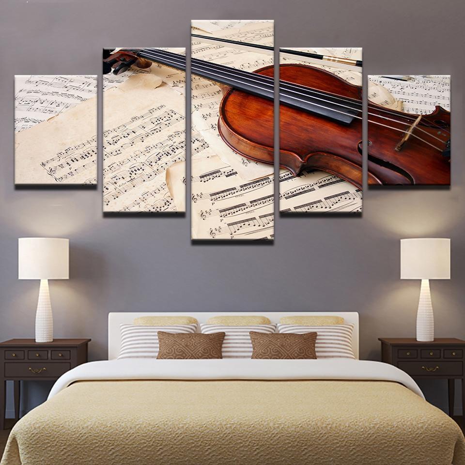Violin And Music Sheet Music – Canvas Wall Art