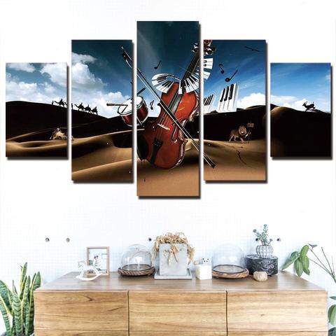 Violin Desert – Music Canvas Wall Art