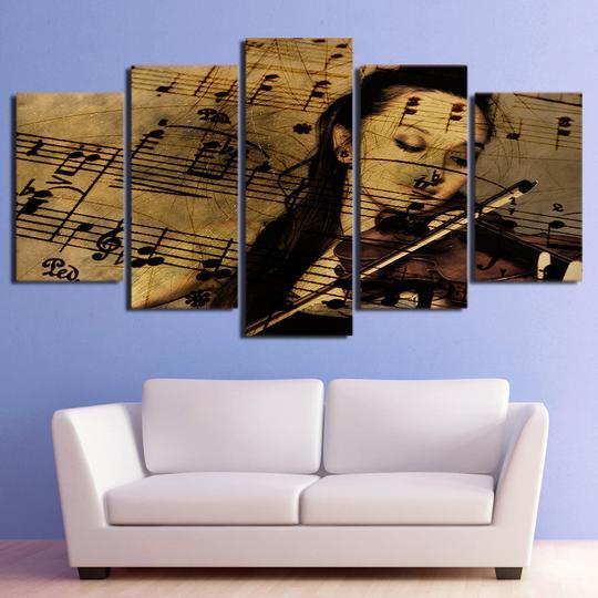 Violinist Sheet Music – Music Canvas Wall Art