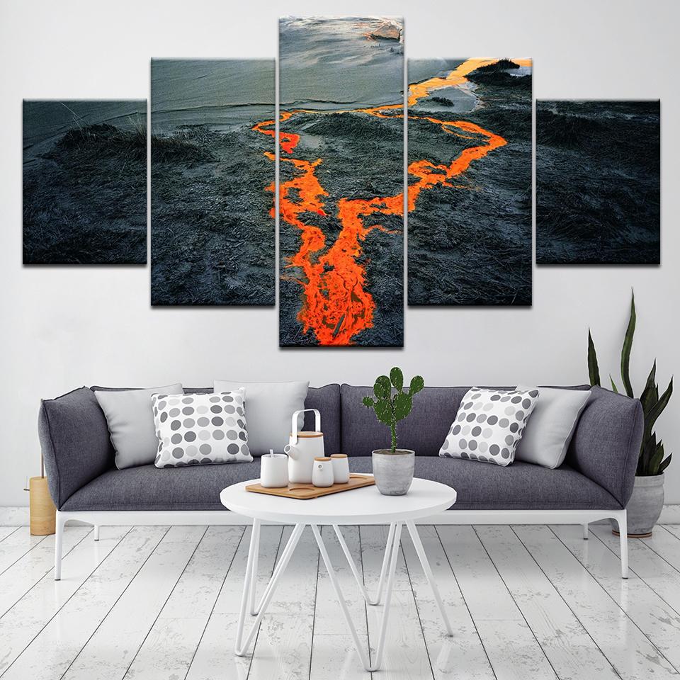 Volcano Landscape – Nature Canvas Wall Art
