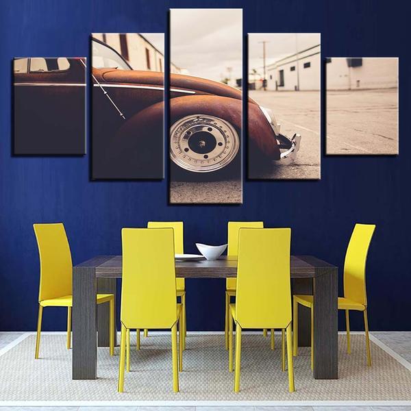 Volkswagen Vw Beetle Bug Vintage Rod – Automative Canvas Wall Art