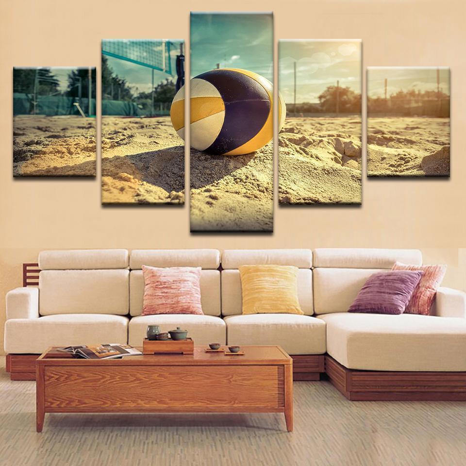 Volleyball Beach And Sand – Sport Canvas Wall Art