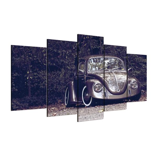 Vw Bug Beetle Lowrider Slammed Automative Canvas Wall Art