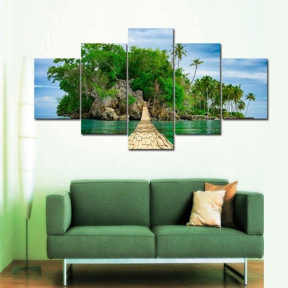 Walk To Paradise Island 01 – Nature Canvas Wall Art