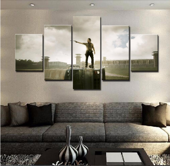 Walking Dead Characters Movie Canvas Wall Art