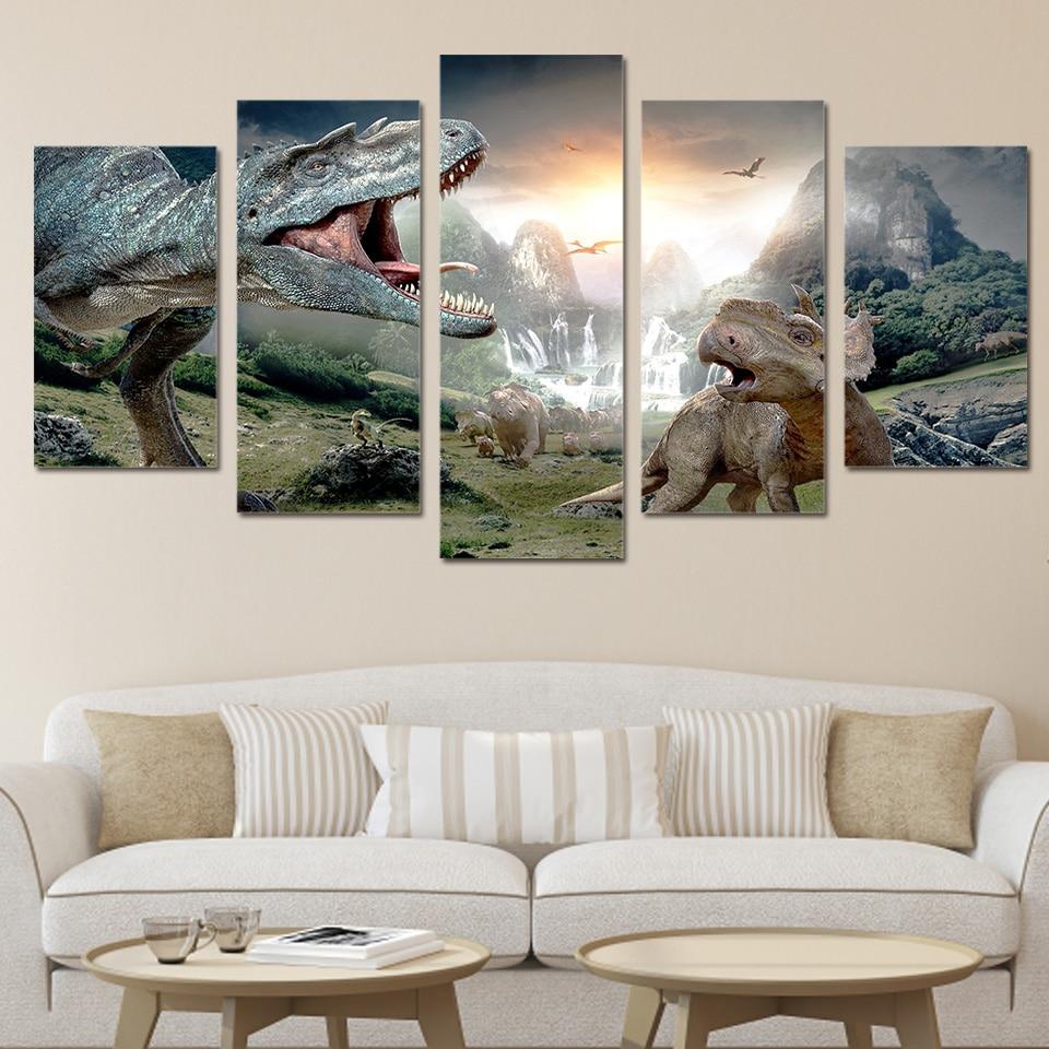 Walking With Dinosaurs 1 – Abstract Animal Canvas Wall Art