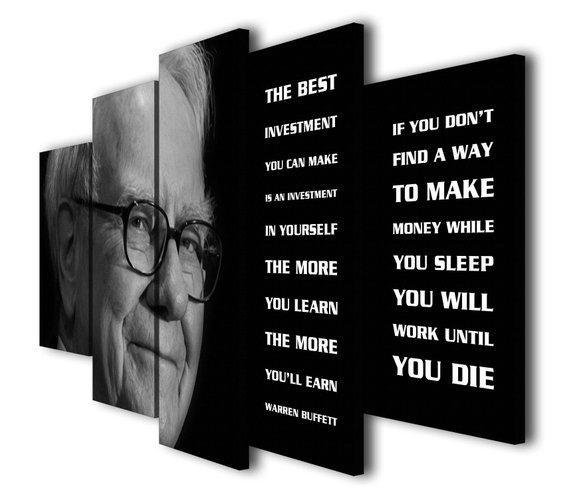 Warren Buffett Quotes Famous Person Canvas Wall Art
