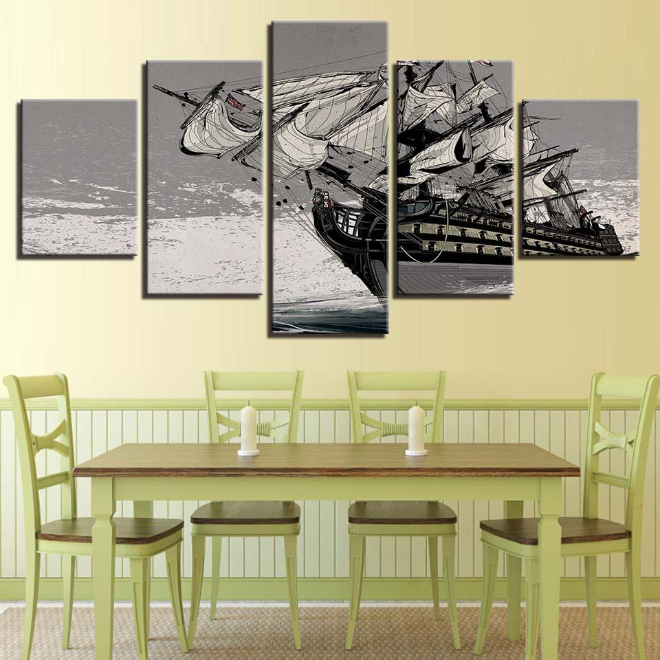 Warships Sea 1 – Ocean Canvas Wall Art