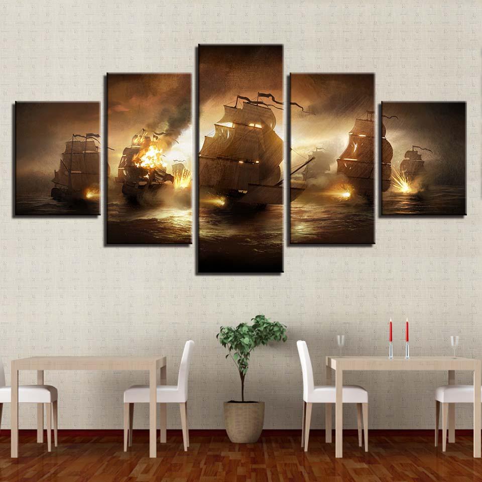 Warships Sea 2 – Ocean Canvas Wall Art