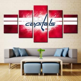 Washington Capitals NHL Team White – Sport Canvas Wall Art