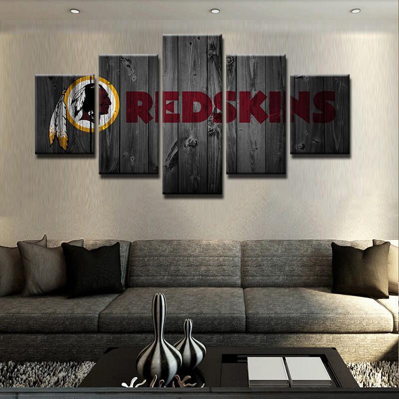 Washington Redskins Logo Football Canvas Wall Art