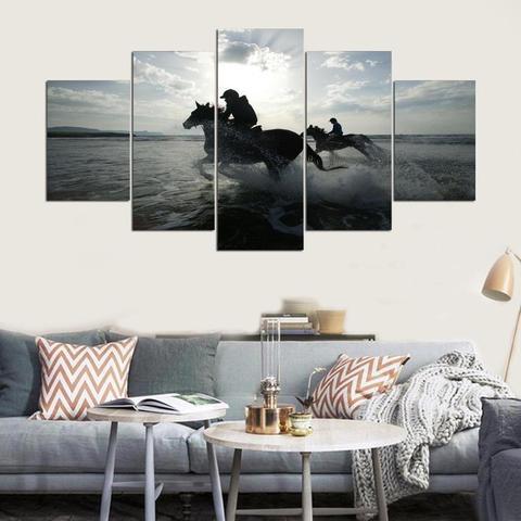 Water Horses – Animal Canvas Wall Art