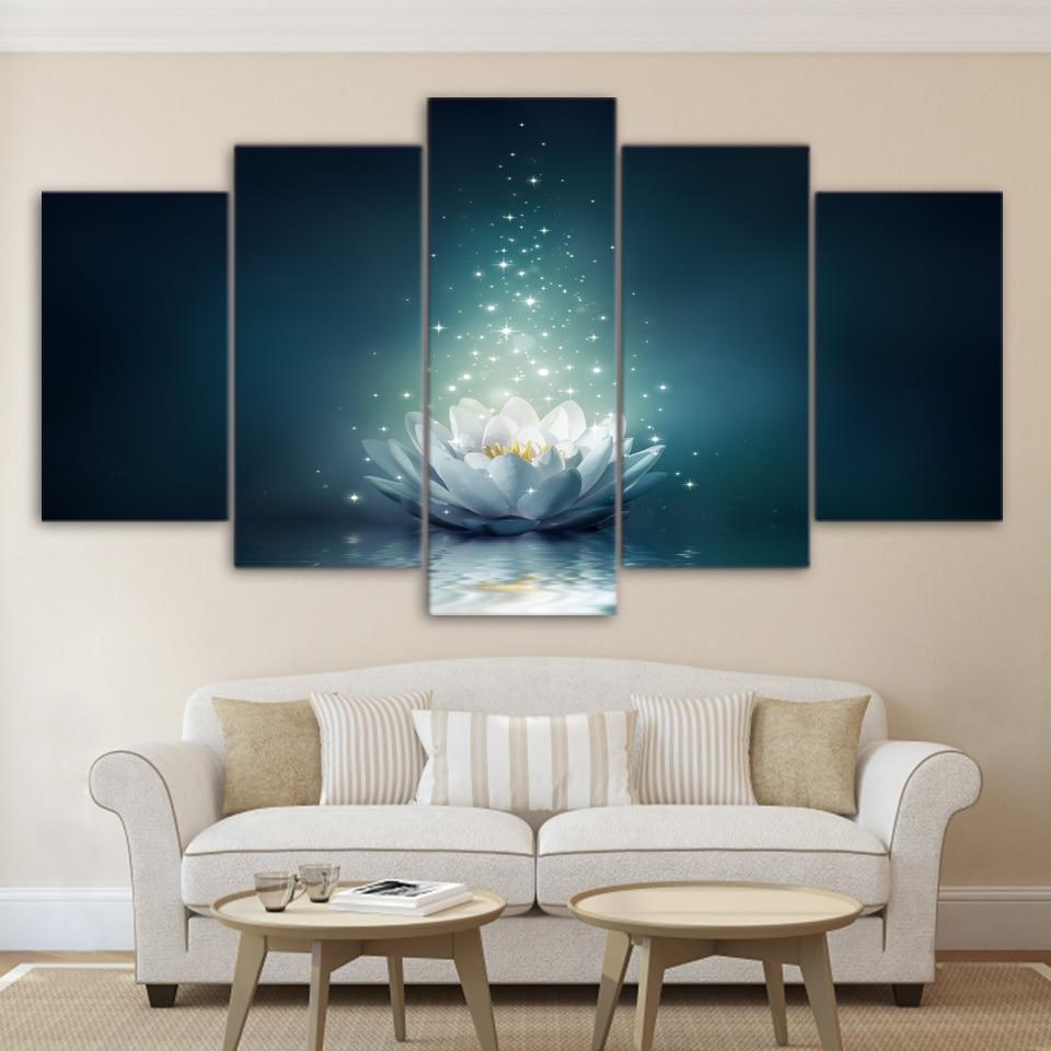 Water Lily Flower Bloom – Nature Canvas Wall Art