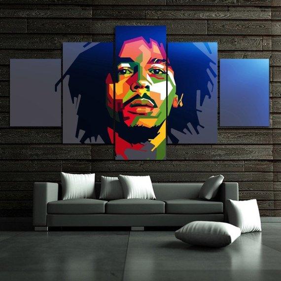 Watercolor Bob Marley 03 – Famous Person Canvas Wall Art