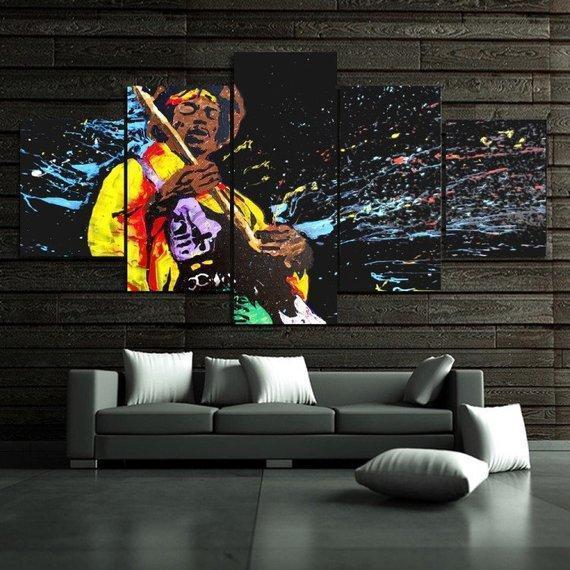 Watercolor Jimi Hendrix Celebrity – Canvas Wall Art