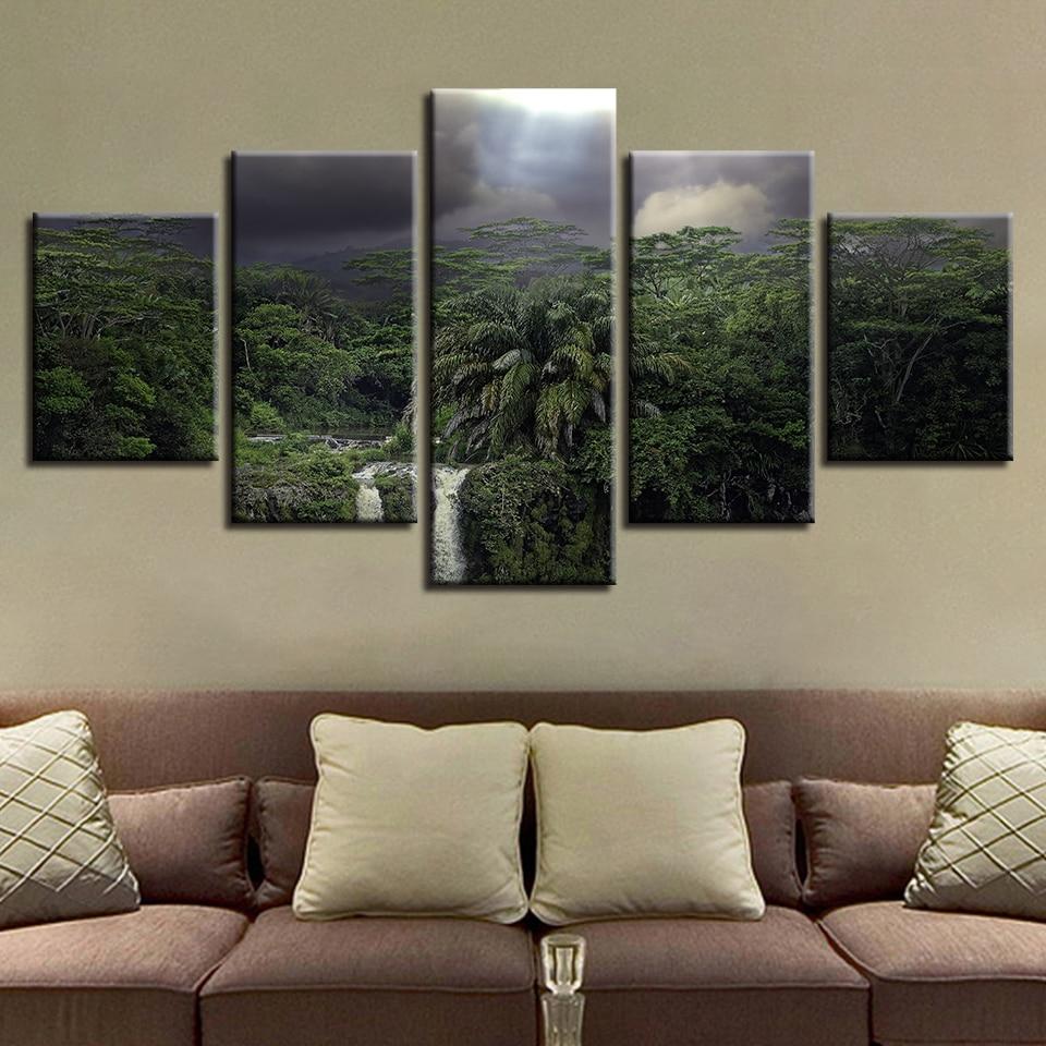Waterfall Forest – Nature Canvas Wall Art