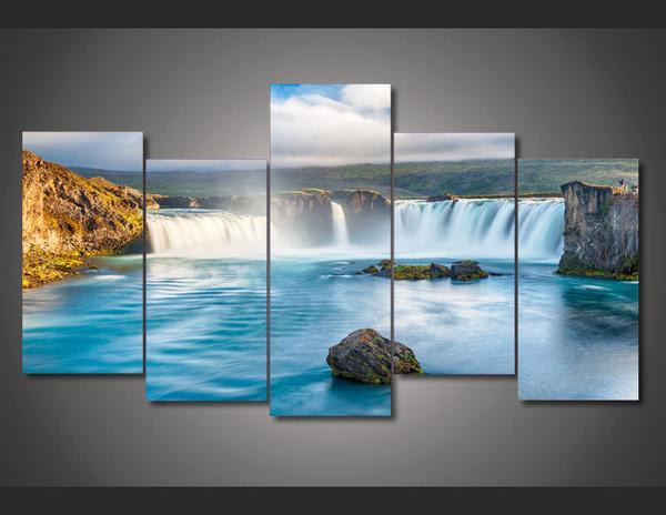 Waterfall Landscape 11- Nature Canvas Wall Art