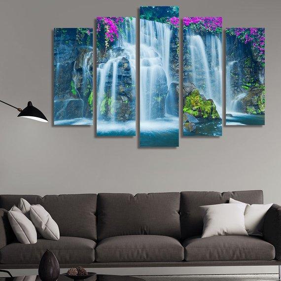 Waterfall Love – Nature Canvas Wall Art