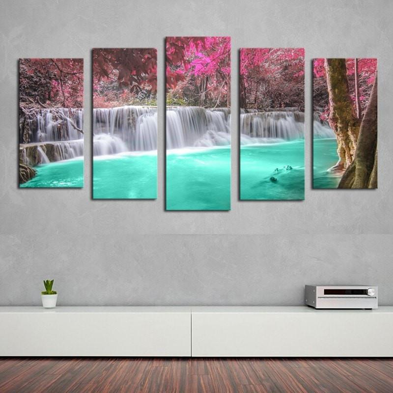 Waterfall Serenity – Nature Canvas Wall Art