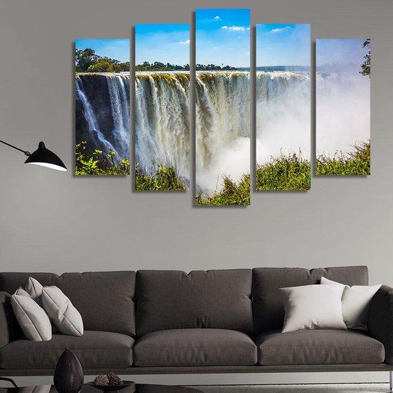 Waterfall To The Source 04 – Nature Canvas Wall Art