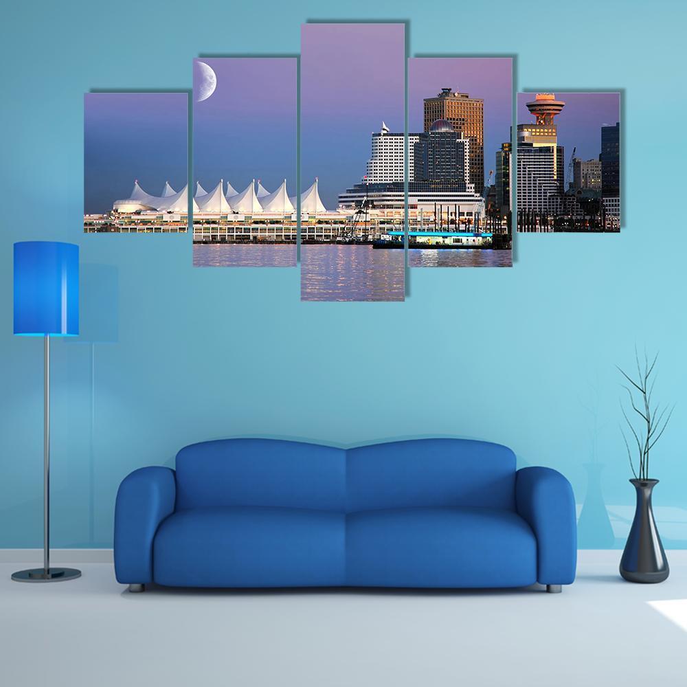 Waterfront At Canada Place – Nature Canvas Wall Art
