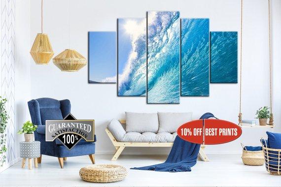 Wave Ocean Photography Surfing – Nature Canvas Wall Art