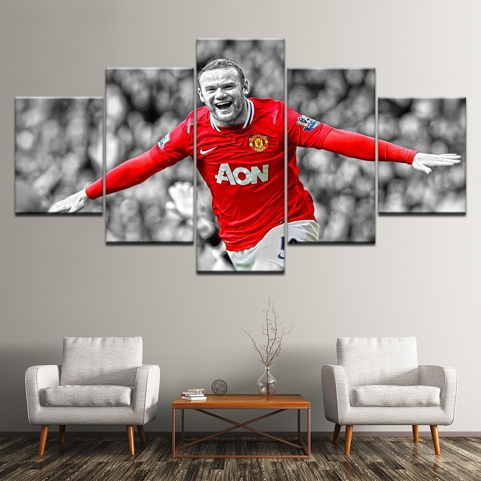 Wayne Rooney Manchester United Soccer Canvas Wall Art