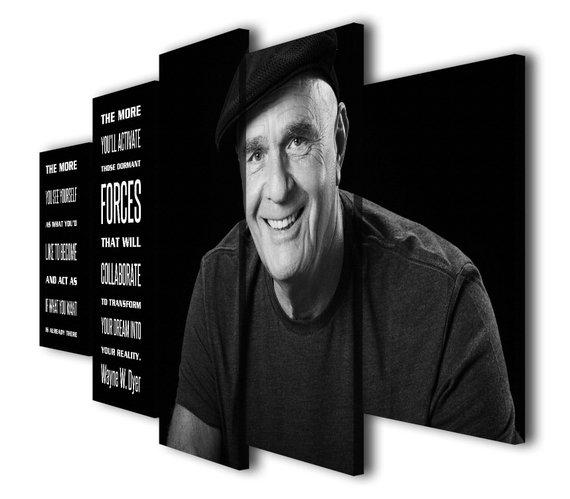 Wayne W Dyer Motivation – Famous Person Canvas Wall Art
